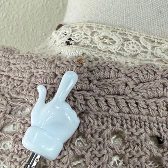 90s Y2k Embroidered Floral Cardigan Sweater Mori Kei Forest Fairy Coquette M - Picture 8 of 10